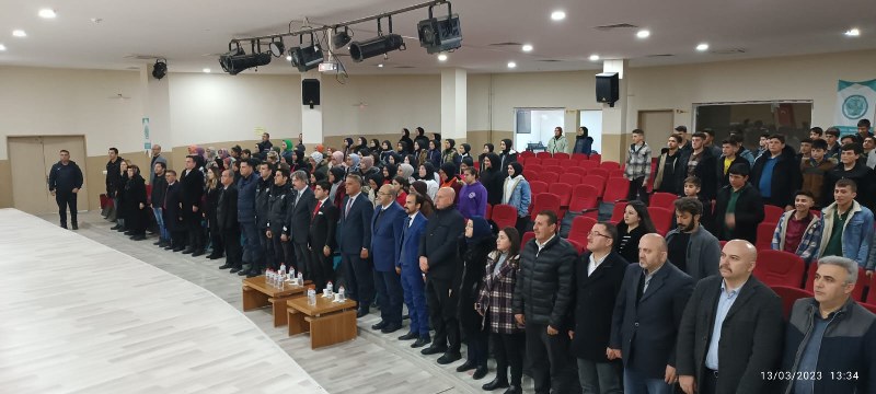 İlçemizde İstiklal Marşımızın kabulünün 102. Yıl dönümü  ve Milli Şairimiz Mehmet Akif Ersoy’u Anma Günü kutlandı